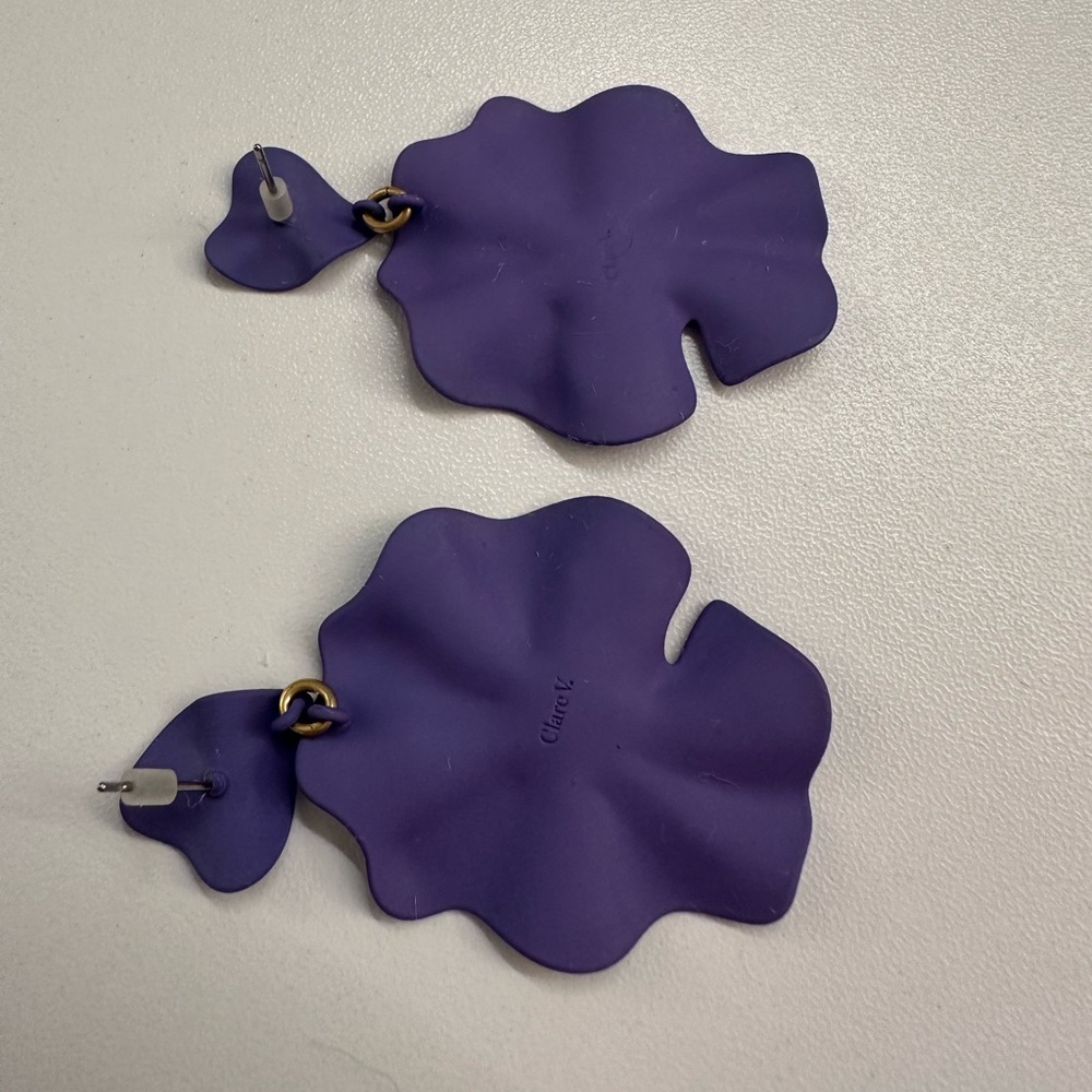 Clare V floral statement earrings